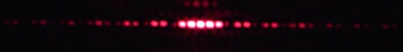 Double slit, 80-micron width, 250-micron separation